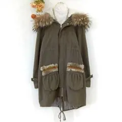 ★シエラレオン★2wayフリース ウール モッズコート【S】たぬきファー カーキ 2025年最新】SIERA LEONE モッズコートの人気アイテム - メルカリ