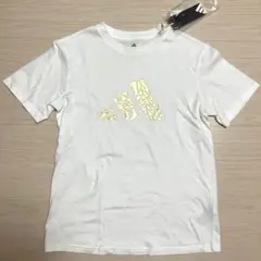adidas レディース 半袖 Tシャツ ホワイト L ゴールドロゴのサムネイル