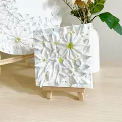 「月夜のかけら」　10㎝　テクスチャーアート　ミニアート　プチギフト