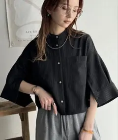 classical elf ストライプ バンドカラーシャツ Mサイズ