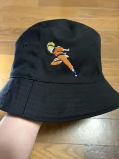 グラニフ　NARUTO バケットハット　リバーシブル ブラック グレー　刺繍のサムネイル