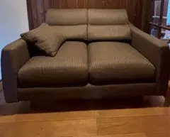 ブラウンファブリックソファ 2人掛け