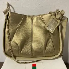 ☆開店セール☆ 新品未使用 美品 銀座かねまつ ラムレザー ギャザー チェーン①のサムネイル