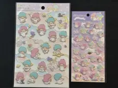 サンリオ ペタペシール ぷくっとシール 2種 リトルツインスターズ キキララ