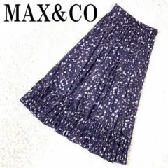 MAX&CO マックスアンドコー フレアスカート 花柄 ネイビー S B2103のサムネイル