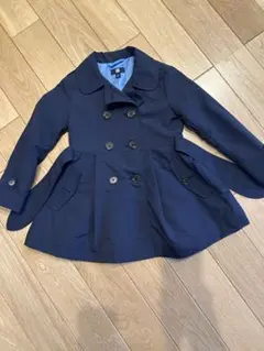 【美品】ユニクロ キッズ トレンチコート 110 ネイビー フォーマル 入学式