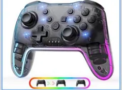 Switch コントローラー Pro ワイヤレス 7色ライト TURBO連射機能