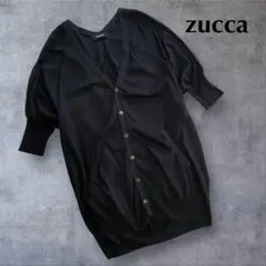 美品！　zucca　ハイツイスト　コットンカーディガン　BLACK