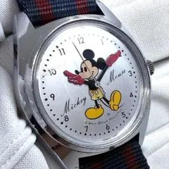 稼働 SEIKO ディズニータイム ミッキーマウス 手巻き 腕時計 純正ベルトのサムネイル