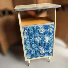 昭和 レトロ 花柄 電話台 飾り台 棚 昭和レトロな花柄の電話台 - [Sold Out]過去の販売商品