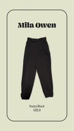 Mila Owen ブラック スラックス サイズ0