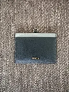 FURLA ブラック レザー カードケース