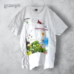 【graniph グラニフ】　Wnderland Tシャツ　鳥　植物　動物　自然