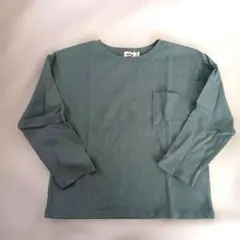 グレー 長袖カットソー ポケット付き