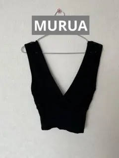 MURUA黒ニットビスチェ Fサイズ アクリル