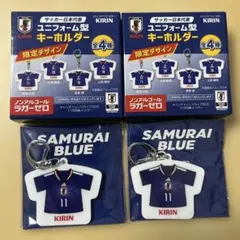 サッカー日本代表応援 ユニフォーム型キーホルダー　１１番　前田大然　２個セットのサムネイル