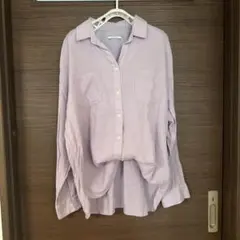 ベイフロー　パープル　シャツ　2way 落ち感