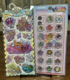 日焼け　サンリオキャラクターズ　ウォーターシール　キラコロ　おはじきシール