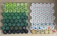 【匿名配送】【洗浄済み】ペットボトルキャップ 白 緑 黒 金色など 108個