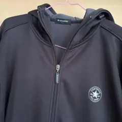 CONVERSE ブラック フルジップ パーカー