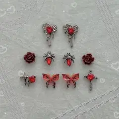 ゴシック レッド系　ネイルパーツ