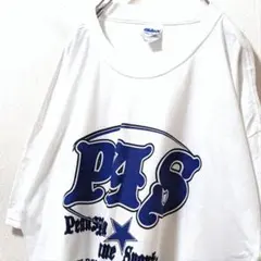 ギルダン PAS ロゴ Tシャツ ホワイト 白 XL 古着