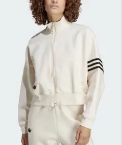 adidas originalsジップアップジャージ クリーム