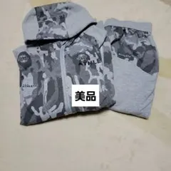 ATHLETA フード付きスウェットジャージ 上下セット グレー サイズ0 
