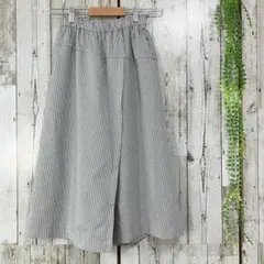 ☆ジャンニロジュディチェ☆美品☆ガウチョパンツ 七分丈 グレー [34] ワイド