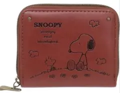 新品未使用 スヌーピー ミニウォレット ミニ財布 ブラウン