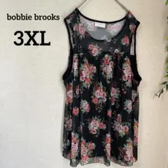 美品✨ bobbie brooks 【3XL】フラワープリント ノースリーブ