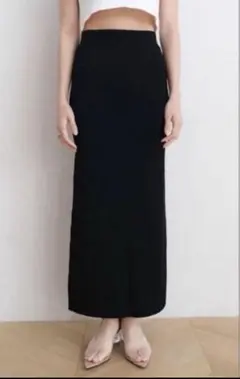 Sea Room lynn リブニットベーシックスカート　ブラック