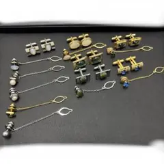 ケンテルサファイア カフス ネクタイピン