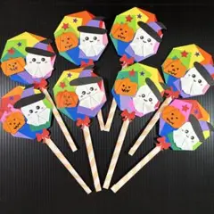 ハロウィン　ペロペロキャンディ　折り紙ハンドメイドのサムネイル