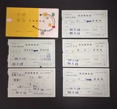 管理番号1935 近鉄他 昭和38年 周遊乗車券5枚セットのサムネイル