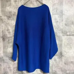 未使用に近い ニット セーター 青 ブルー シンプル Mサイズ