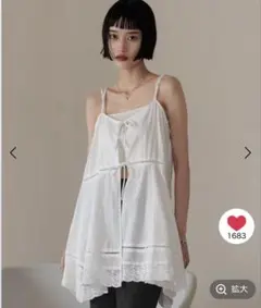【前後着用可能】2WAYコットンレースミニワンピースのサムネイル