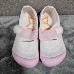 新品 17.0 はだしっこ 上履き 上靴 ピンク ムーンスター マジックテープ
