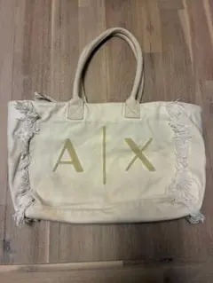 A|X アルマーニエクスチェンジ トートバッグ キャンバス【底面にシミあり】のサムネイル
