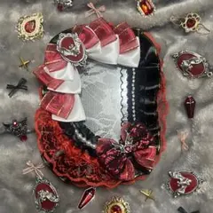 B8硬質ケース トレカケース トレカケースデコ リボンデコ 赤 黒 コウモリ