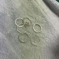 リング 指輪 アクセサリー レディース 6点まとめ売り シルバー