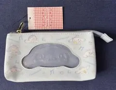 サンリオ合皮フェイスPVC型押し3ポケットポーチ シナモンロール