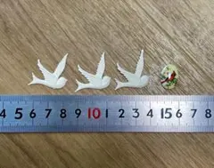 鳥モチーフ アンティークパーツ ツバメ カボション アクセサリーパーツ デコ素材