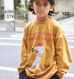 120【新品】ペアマノンストリート ビッグシルエットロングTシャツ 長袖 野球