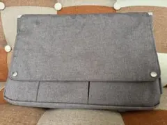 バッグインバッググレーの布製ノートPCケース