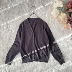 無印良品　婦人　ＵＶカット強撚コットンＶネックカーディガン（M）グレー
