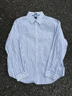 【90s 紺タグ】希少 OLD GAPマルチストライプシャツ XL 青白 好配色