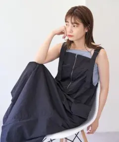 【新品】kastane ナイロンギャザータンクワンピース