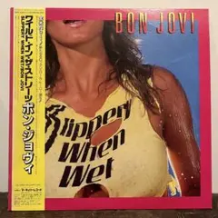 BON JOVI Slippery When Wet レコード　帯付き　日本