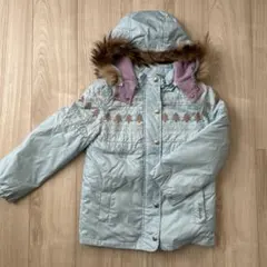 ポンポネット140 水色ダウンジャケット